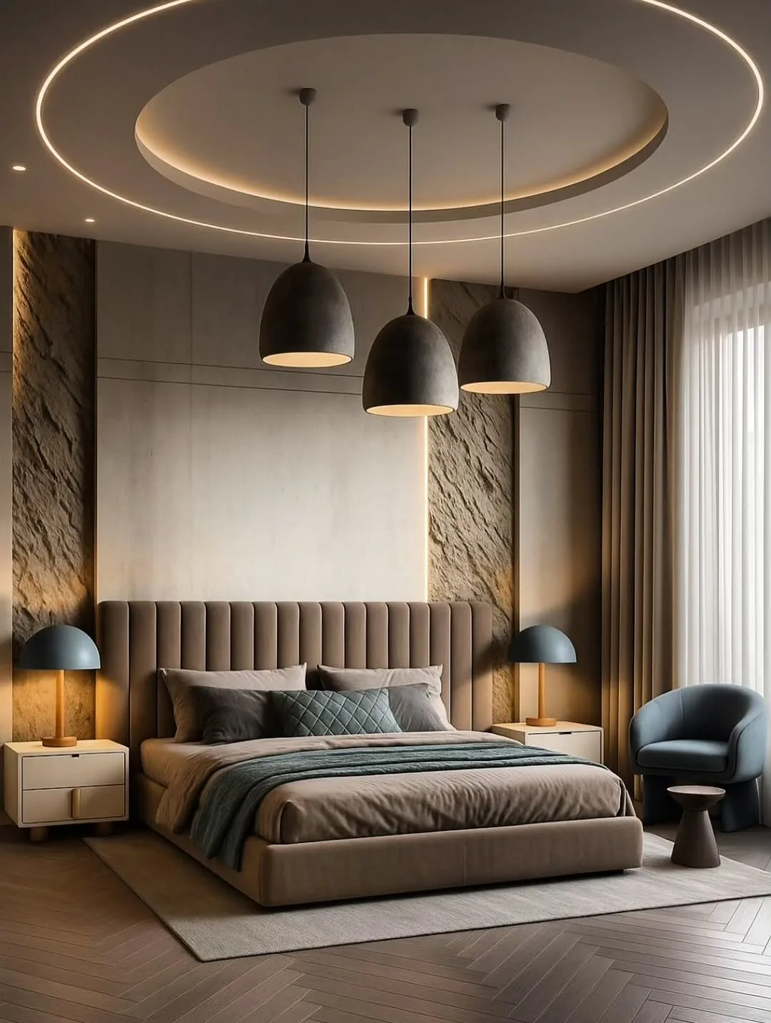 Modern bedroom interior design by Homeli